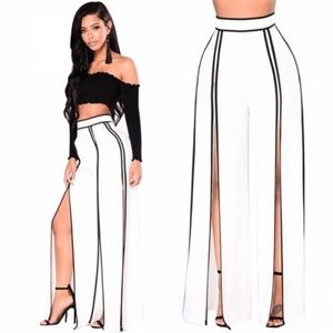 White and Black High Cut Sexy Pants